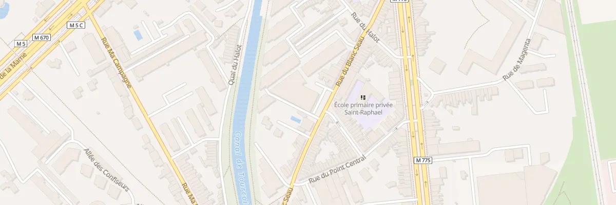Plan du 20 Rue du Blanc Seau à Tourcoing
