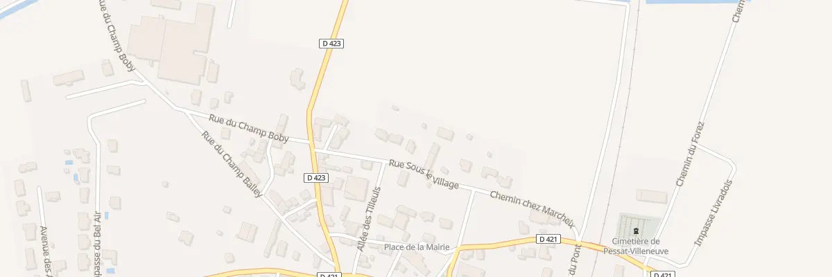 Plan du 10 Rue sous le Village à Pessat-Villeneuve