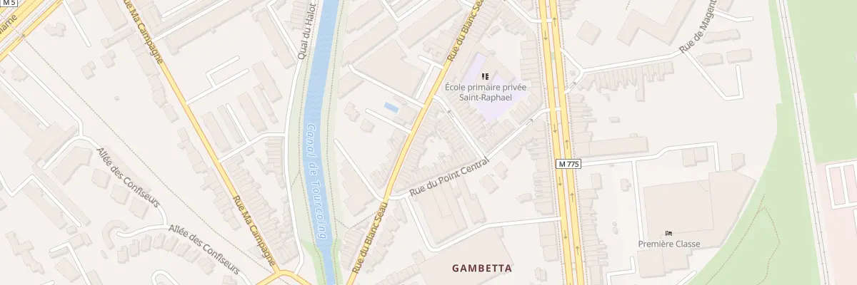 Plan du 59 Rue du Blanc Seau à Tourcoing