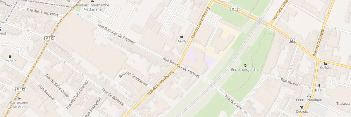 Plan du 28 Rue Boucher de Perthes à Roubaix