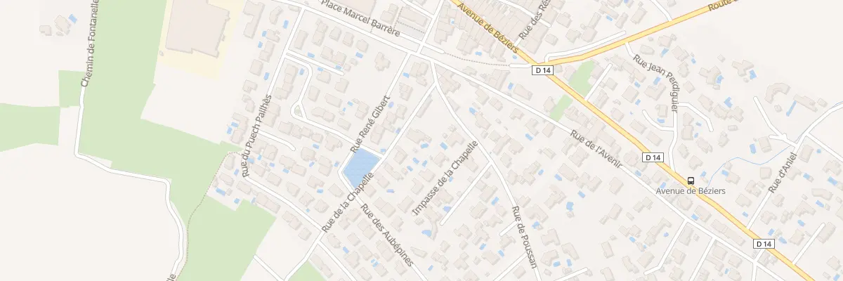 Plan du 77 Rue de Poussan à Maraussan
