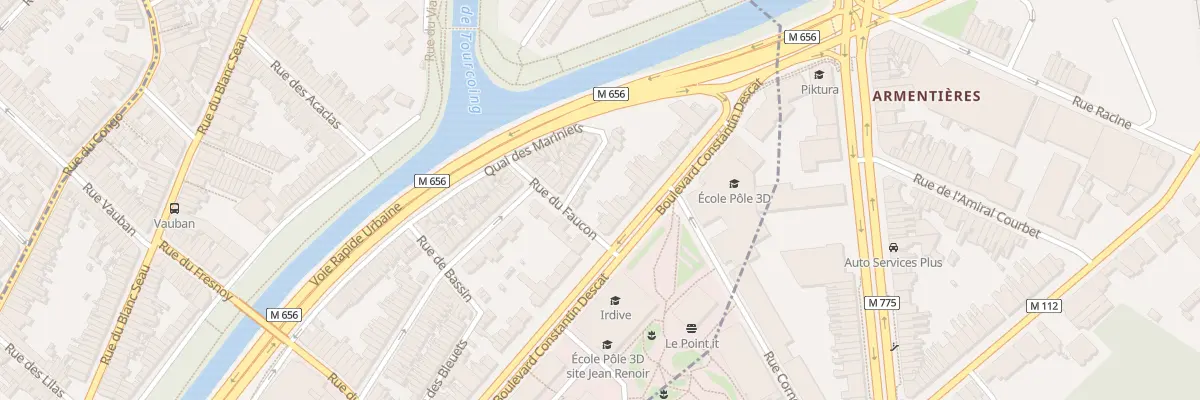 Plan du 36 Bd Constantin Descat à Tourcoing