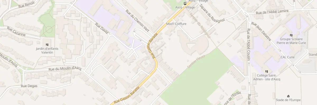 Plan du 38 Rue Gaston Baratte à Villeneuve-d’Ascq
