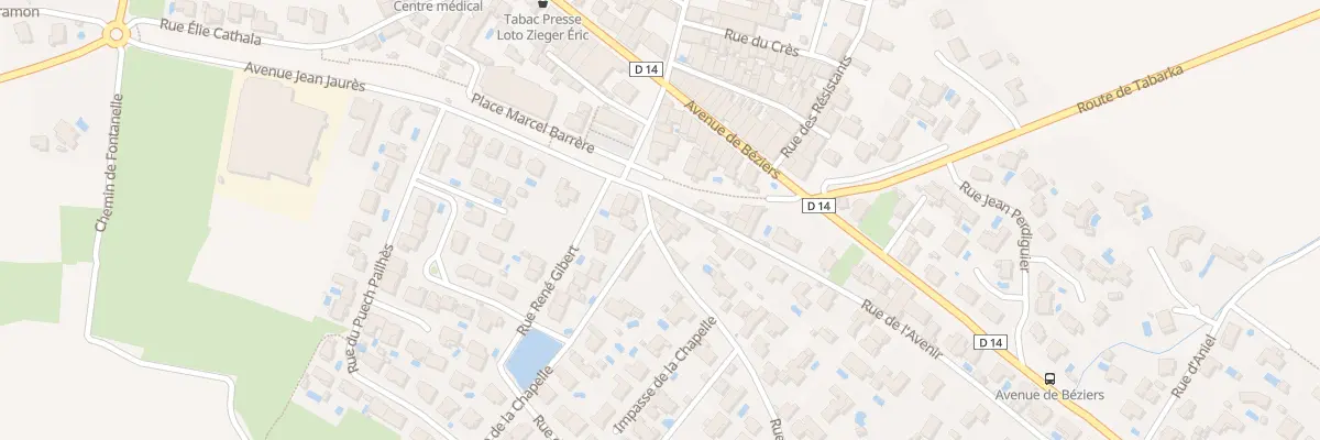 Plan du 29 Rue de Poussan à Maraussan