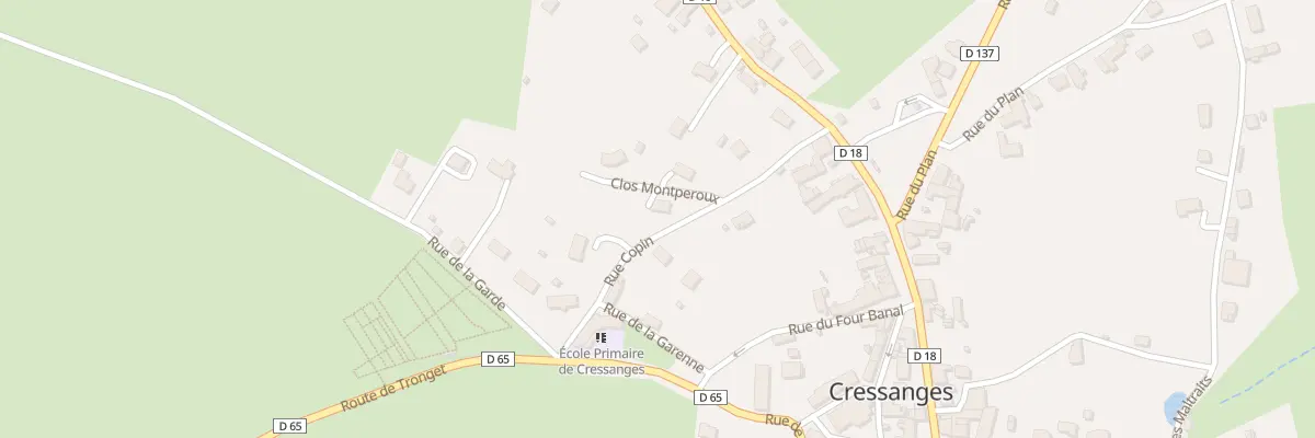 Plan du 1 Clos Montperoux à Cressanges