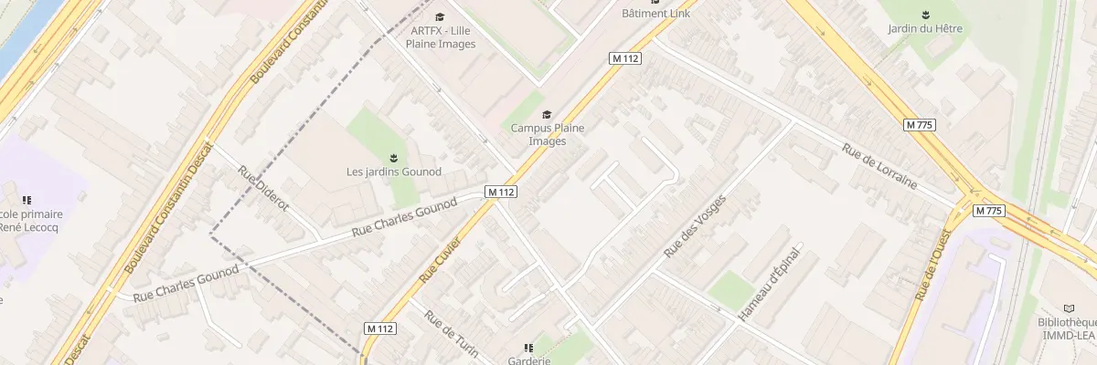Plan du 14 Bd d’Armentières à Roubaix