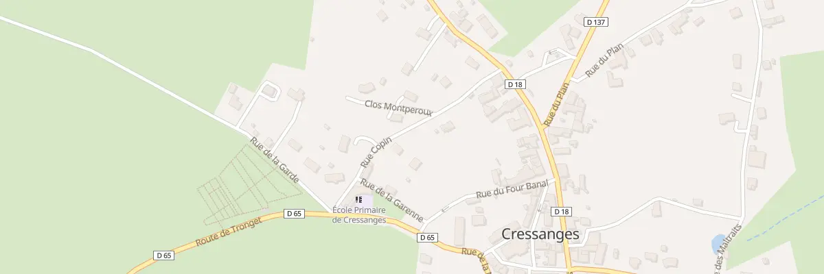 Plan du 3 Rue Copin à Cressanges