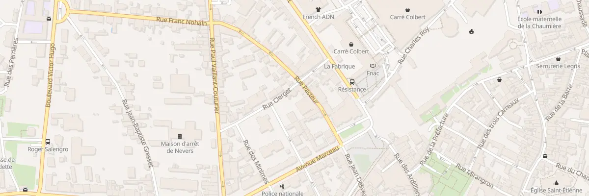 Plan du 5 Rue Clerget à Nevers