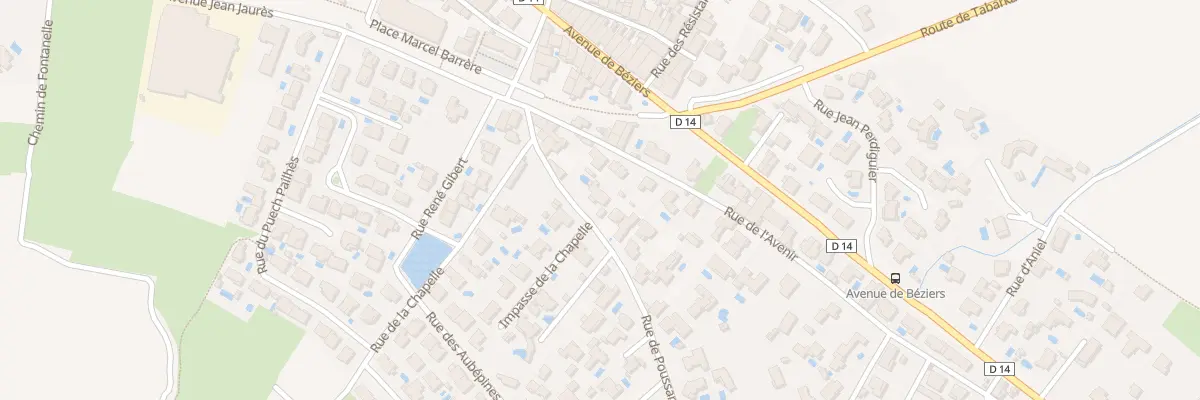 Plan du 95 Rue de Poussan à Maraussan