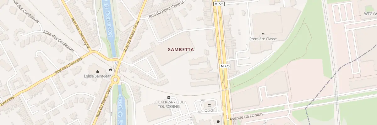 Plan du 292 Bd Gambetta à Tourcoing