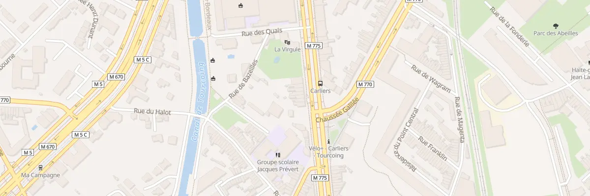 Plan du 92 Bd Gambetta à Tourcoing