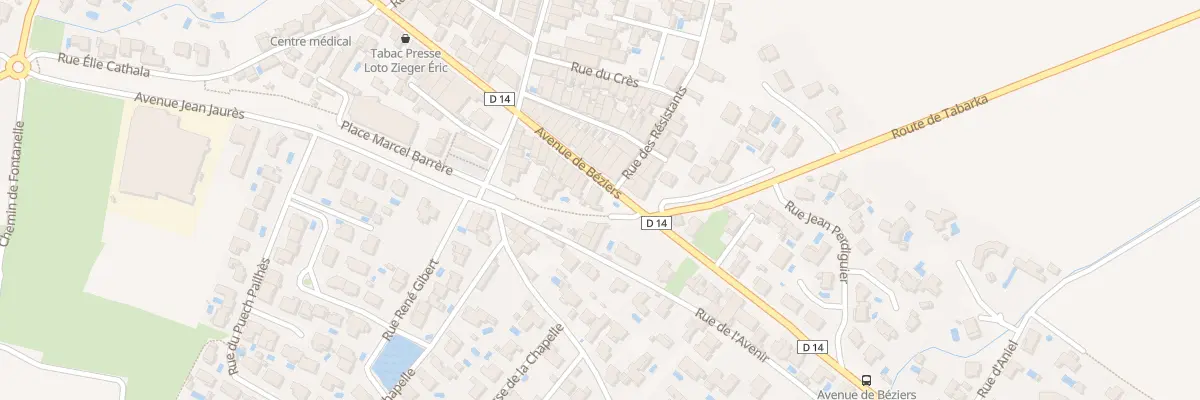 Plan du 296 Av de Béziers à Maraussan