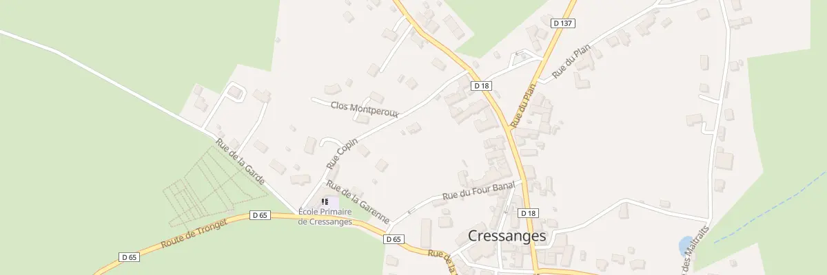 Plan du 5407 Le Bourg à Cressanges