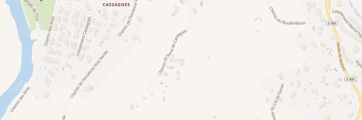 Plan du 30B Che du Serre de Cassagnes à Bédarieux