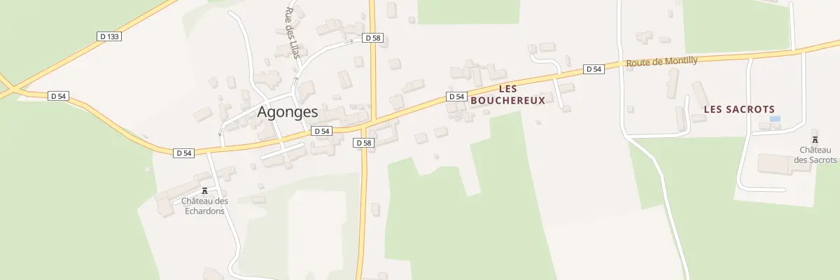 Plan du 8 Rte des Bouchereux à Agonges