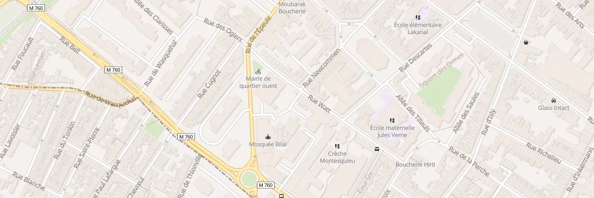 Plan du 102 Bd Montesquieu à Roubaix