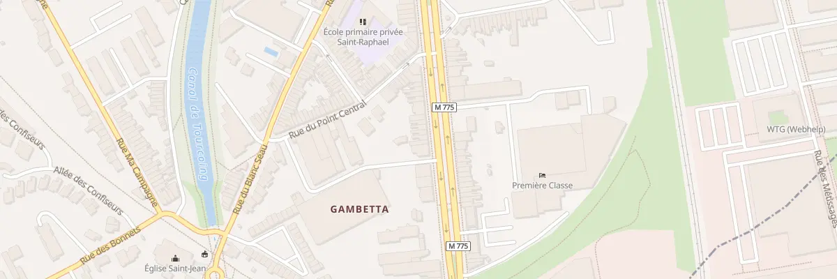 Plan du 262 Bd Gambetta à Tourcoing