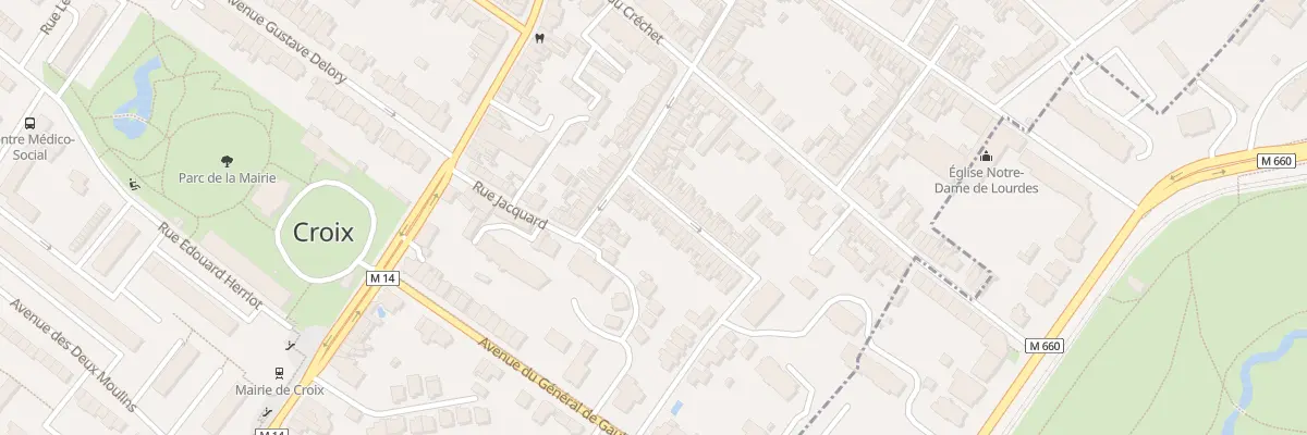 Plan du 12 Rue du Docteur Zamenhof à Croix