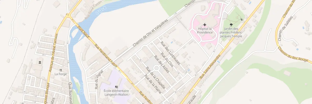 Plan du 2 Rue des Asiles à Bédarieux