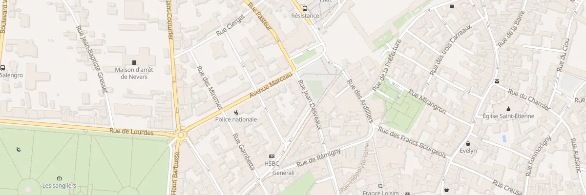 Plan du 4 Sq de la Résistance à Nevers