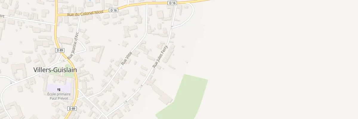 Plan du 16 Rue Jules Ferry à Villers-Guislain