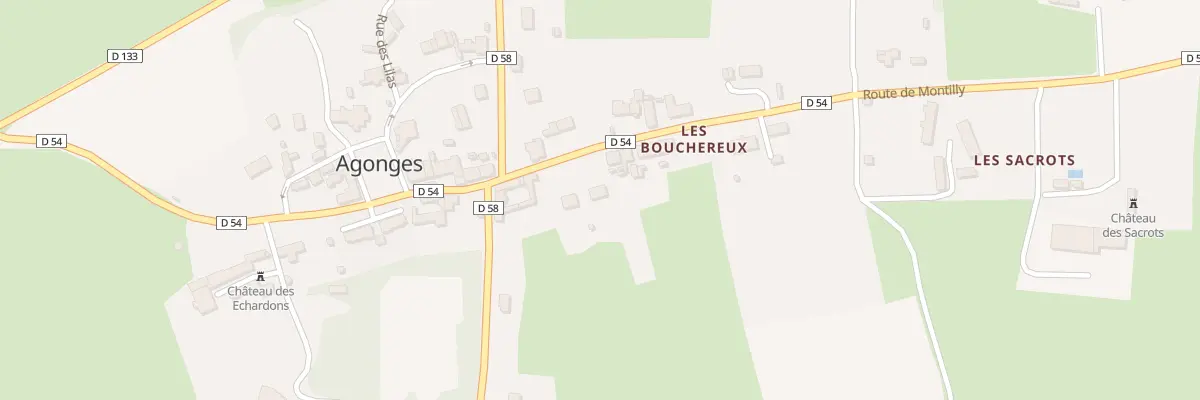 Plan du 10 Rte des Bouchereux à Agonges