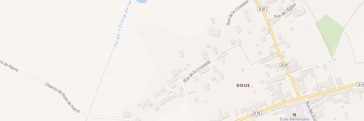 Plan du 9 Rue de la Croissette à Doue