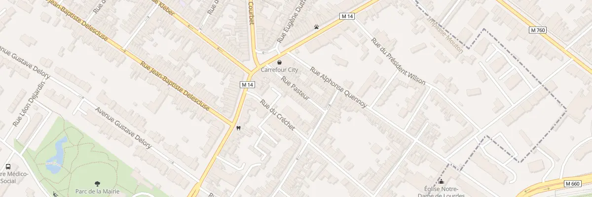 Plan du 22 Rue Pasteur à Croix