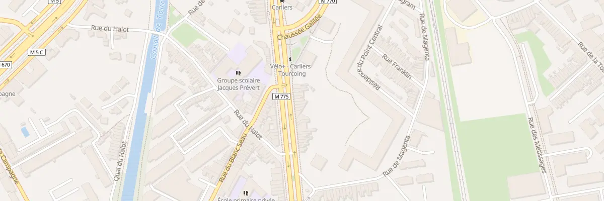Plan du 289 Bd Gambetta à Tourcoing