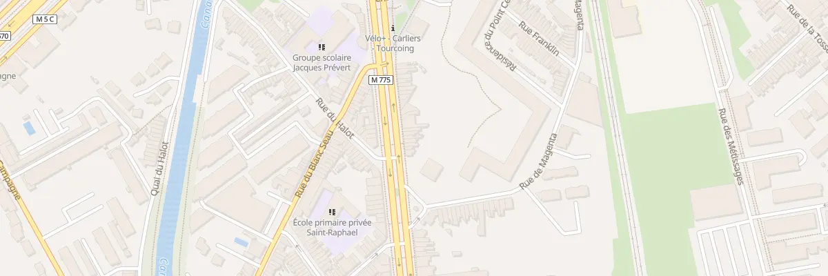Plan du 313 Bd Gambetta à Tourcoing
