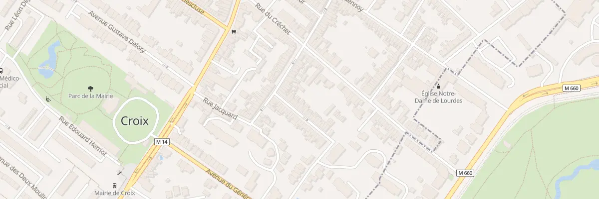Plan du 7 Rue du Docteur Zamenhof à Croix