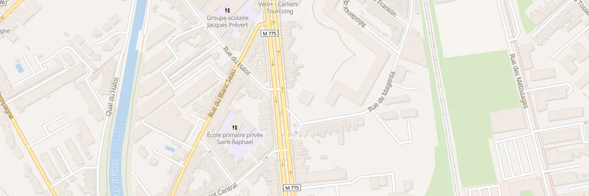 Plan du 325 Bd Gambetta à Tourcoing