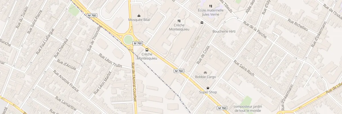 Plan du 92 Bd Montesquieu à Roubaix