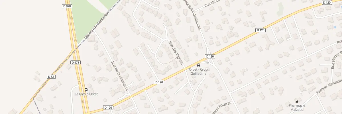 Plan du 1T Rue des Vignots à Orcet