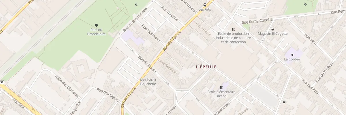 Plan du 2 Crs Govaere Rue de l’Epeule à Roubaix
