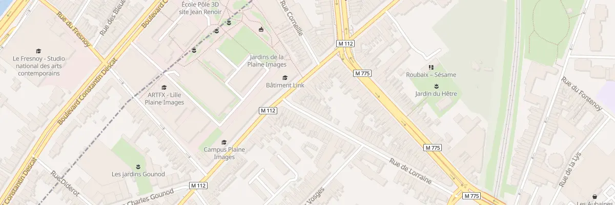 Plan du 76 Rue de Lorraine à Roubaix