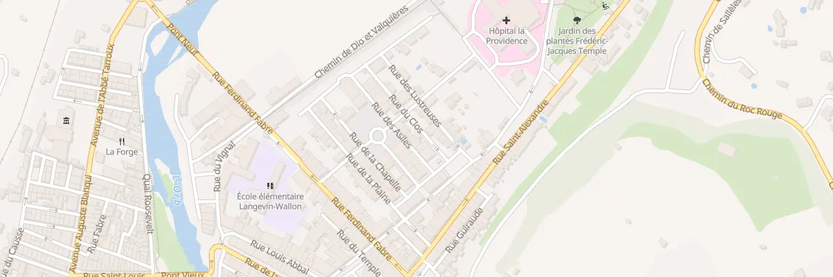 Plan du 16 Rue des Asiles à Bédarieux