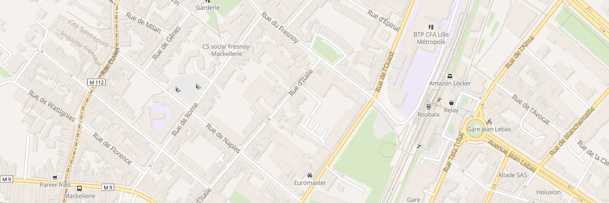 Plan du 92 Rue d’Italie à Roubaix