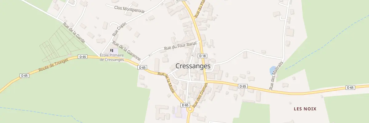 Plan du 3 Pl de l’Eglise à Cressanges