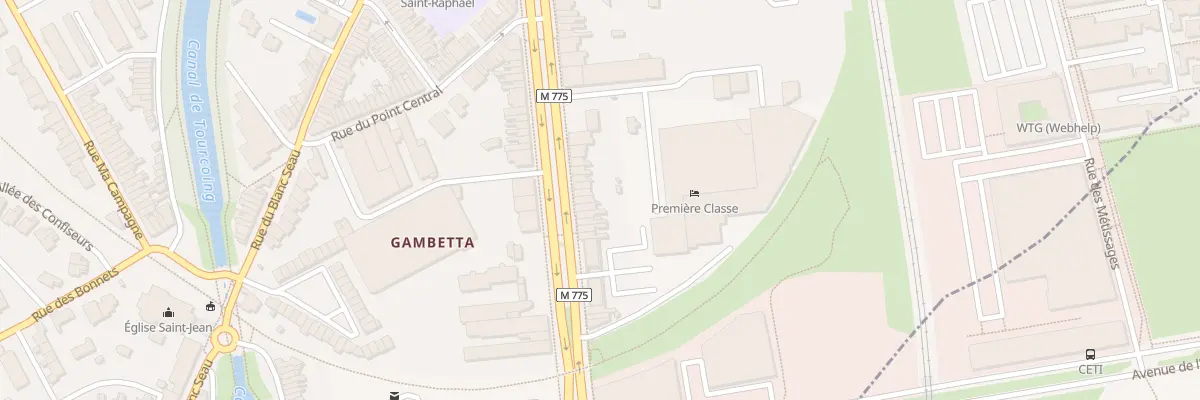 Plan du 387 Bd Gambetta à Tourcoing
