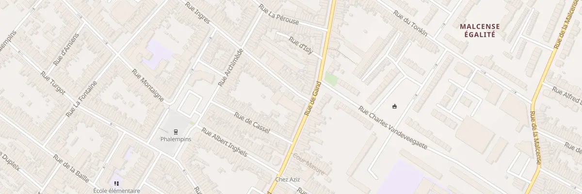 Plan du 1 Rue Ingres à Tourcoing