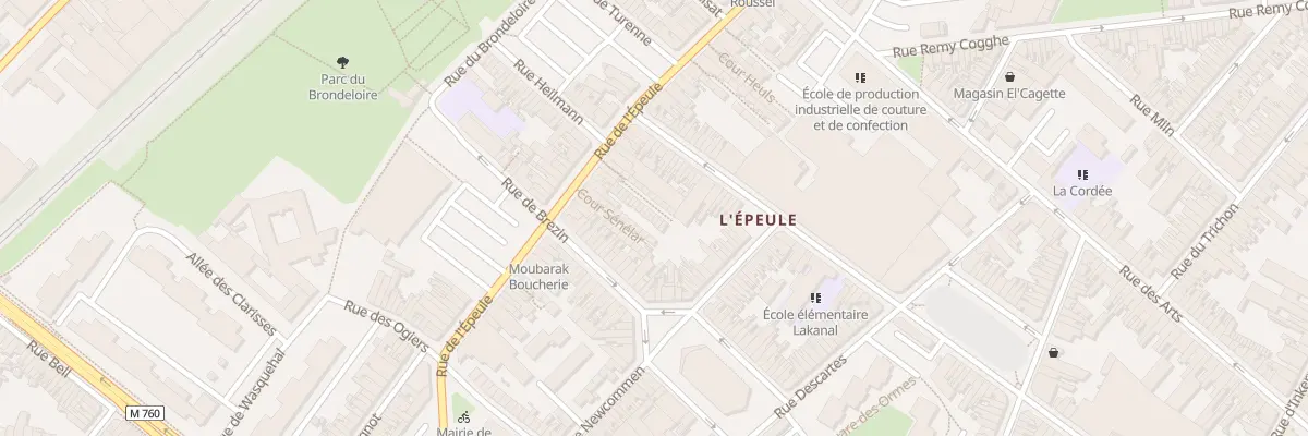 Plan du 12 Crs Govaere Rue de l’Epeule à Roubaix