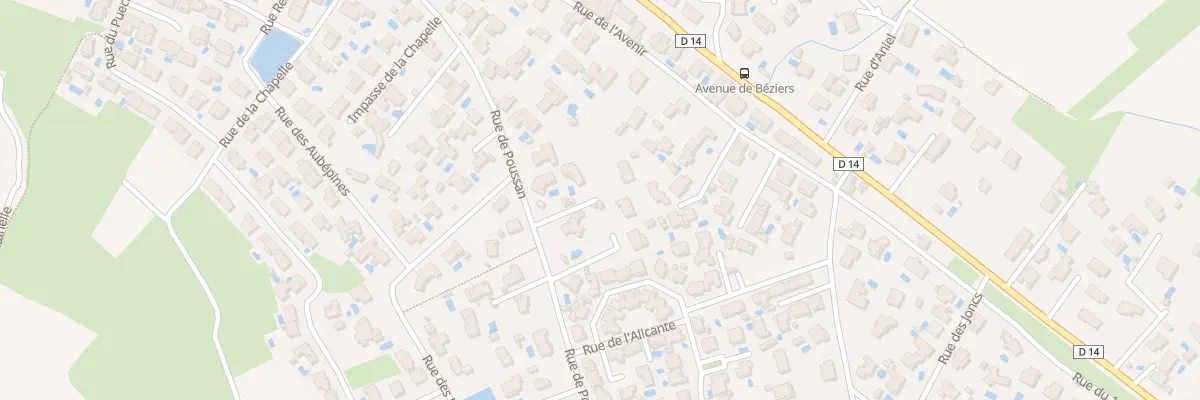 Plan du 313 Rue de Poussan à Maraussan