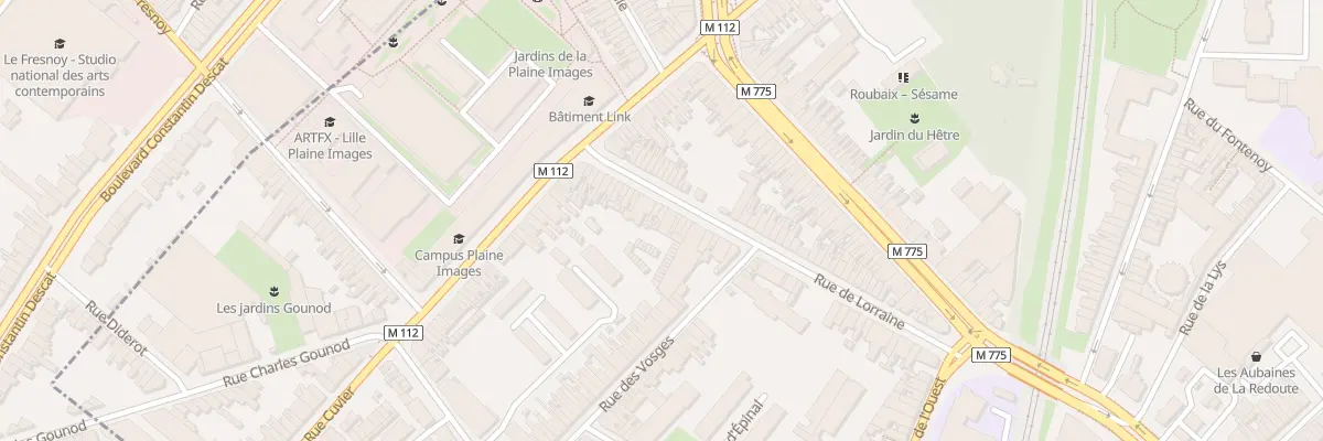 Plan du 45 Rue de Lorraine à Roubaix