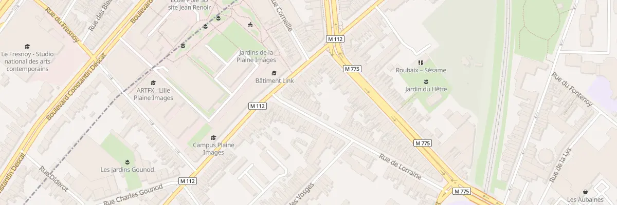 Plan du 68 Rue de Lorraine à Roubaix