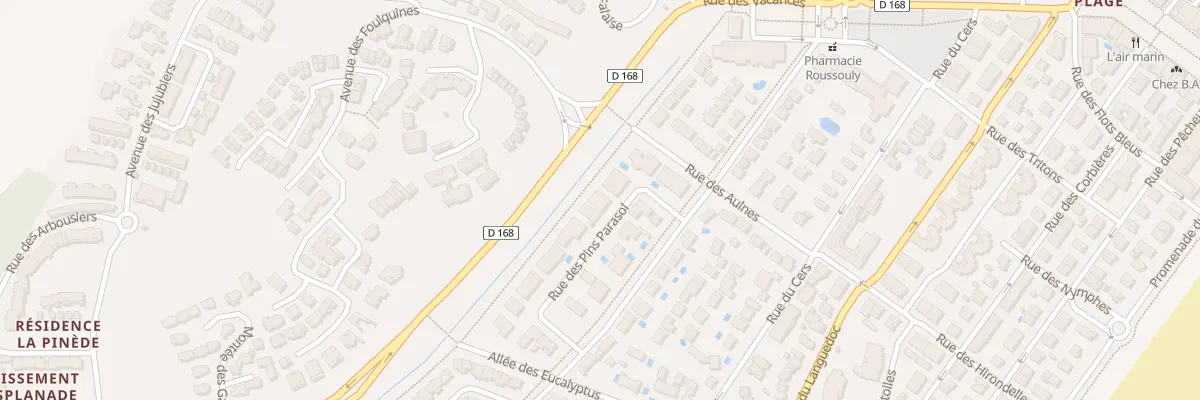 Plan du 23 Rue des Pins Parasol (Plage) à Narbonne