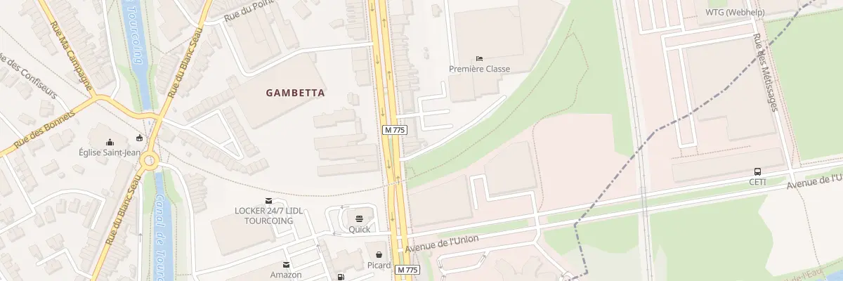 Plan du 413 Bd Gambetta à Tourcoing