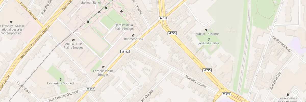 Plan du 64 Rue de Lorraine à Roubaix