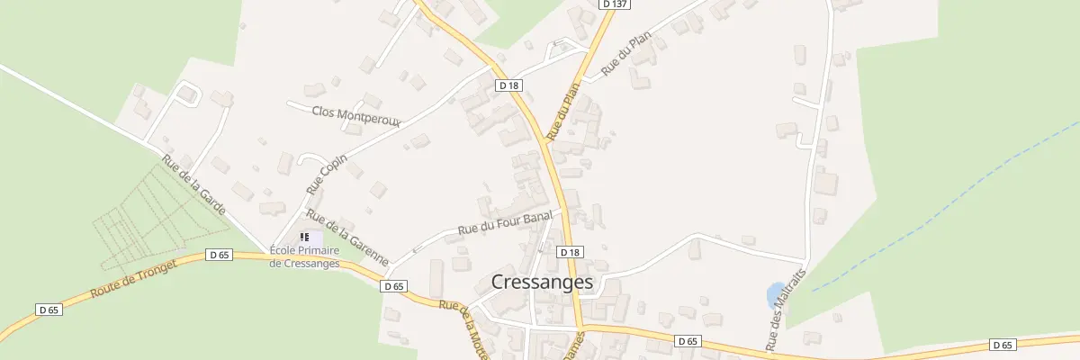 Plan du 17 Rue Grande Rue à Cressanges