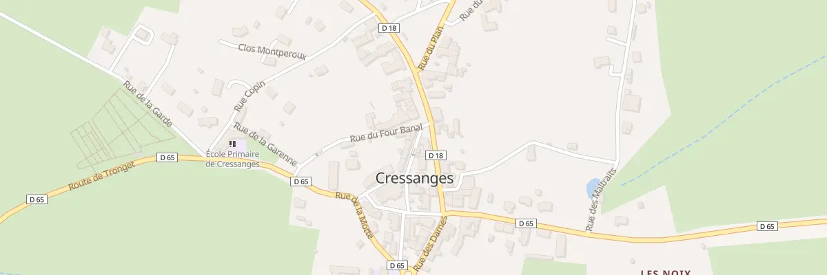 Plan du 9 Rue des Marchands à Cressanges
